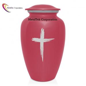 Urne funéraire classique grise pour adultes, souvenir pour les cendres, impression de croix sainte, couleur personnalisée, urne funéraire pour adultes, pots de cendres commémoratifs - Product Image 5