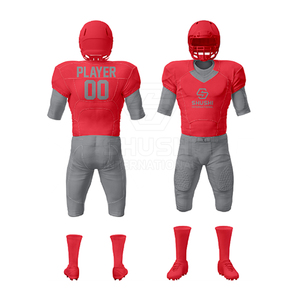 Ensemble de maillot et pantalon de football américain pour hommes, sur mesure, sublimation, logo d'équipe personnalisé, court, respirant, 100% polyester - Product Image 6