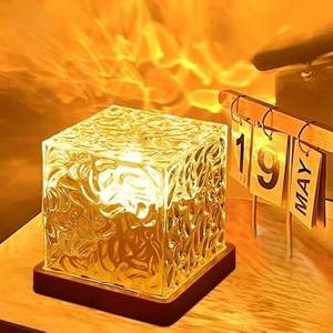 Boule de cristal 3D Desidiya Art Déco Lampe de nuit LED Support en silicone Sphère en verre Décoration d'intérieur Cadeau pour le Ramadan Anniversaire Pâques Femmes - Product Image 4