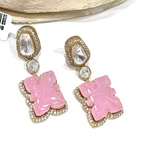 Belles boucles d'oreilles Fusion Moissanite d'usure moderne avec pierres semi-précieuses meilleure qualité parfaite pour les vêtements de fête pour les femmes - Product Image 1