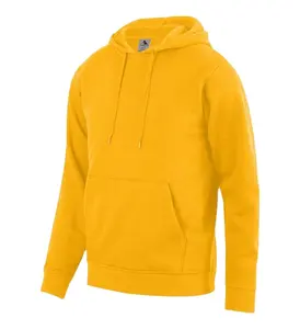 Penjualan Terbaik terbaru Hoodie Pullover dasar warna krem pria dengan saku kanguru di depan untuk dijual