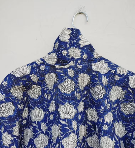 Customize Printed Long Sleeve <b>Kantha</b> Handmade Fashion Winter Unisex <b>Jacket</b> With Belt - Product Image 5