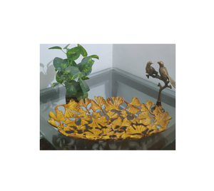 Cuenco decorativo hecho con soporte dorado para y de lujo diseñado para usos decorativos Cuenco con producto de venta - Product Image 5