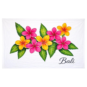 Bali Inspired Floral <b>Beach</b> <b>Sarong</b>, Lightweight Tropical <b>Wrap</b> for Resort, Poolside and Vacation Wear - Product Image 2