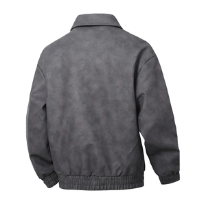 เสื้อแจ็กเก็ตหนังวัวแท้สำหรับผู้ชายกันน้ำระบายอากาศได้ดีเสื้อสไตล์สตรีทแวร์แบบมีซิปรูด - Product Image 2