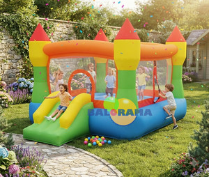 Castillo Inflable Balorama Modelo 90125, Área de Juegos de 2.8x3.9x2.2 Metros, Mini Juguetes para Niños - Product Image 1