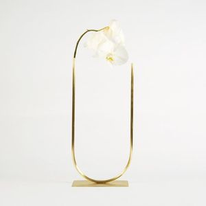 TQC Modern Leaf design Show Piece Eco-Friendly Lightweight Golden <b>Tabletop</b> Decorative Metal Flower Showpiece Living Home Decor - Product Image 4