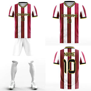 ชุดฟุตบอลคุณภาพสูงสำหรับผู้ชายและเยาวชนเสื้อเจอร์ซีย์และกางเกงขาสั้นแบบซับลิเมต OEM โลโก้ตามสั่งผู้ผลิตสำหรับทั้งชายและหญิง - Product Image 6