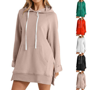 Custom Autumn Winter Thick Fleece= <b>Women's</b> Hoodies <b>Sweatshirts</b> Loose Long hoodies <b>Dress</b> for <b>Women</b> - Product Image 6