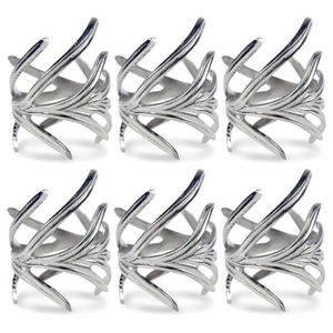 Fournisseurs en gros 2026 Anneau de serviette en forme de fleur Design floral Décoration de la maison Porte-serviettes de table et pince à serviette au meilleur prix - Product Image 2