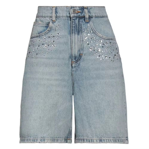 Taille haute grande taille femmes bleu Jean Shorts femmes Shorts été personnalisé Design de mode Jean Jorts - Product Image 6