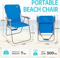 Chaise de plage pliante légère avec dossier haut et accoudoir dur supportant 300lbs Adultes Chaise de plage Bretelles Concerts de pelouse