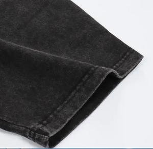 Lavado ácido Mens Streetwear Stock a granel Diseño personalizado en blanco Vintage Stone Camiseta lavada con ácido para hombres - Product Image 5