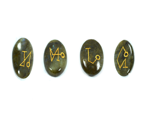 Cristal reiki Labradorite Arc Ange Sculpté Gravé 4 Pcs Reiki Pierres Précieuses Cristaux Feng Shui Pierre Semi-Précieuse Souvenirs - Product Image 3