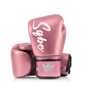 Gants de boxe métalliques violets, faits main en Thaïlande utilisant le cuir synthétique avec un pourpre métallique coloré - Product Image 4