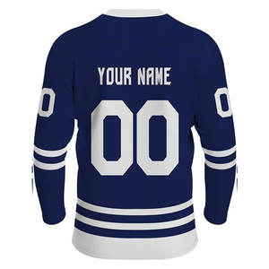 Maillot de hockey sur glace personnalisé, col en V, écologique, séchage rapide, polyester/coton, uniforme d'entraînement pour adultes unisexes - Product Image 6