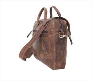 Handmade Leather Mens <b>Laptop</b> <b>Bag</b> OEM Custom Logo Wholesale <b>Briefcase</b> Business Travel Messenger Shoulder Tote LPG-0319 - Product Image 5