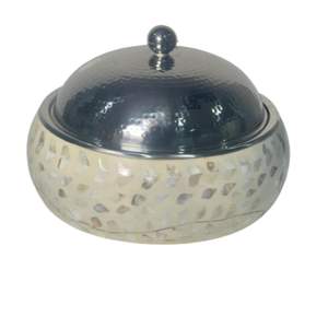 Tazón Decorativo de Nácar para Ramadán y Eid, Soporte para Pastel de Chocolate y Repostería, Soporte para Pastel con Incrustaciones de Concha Marina Decorativa de la India - Product Image 1