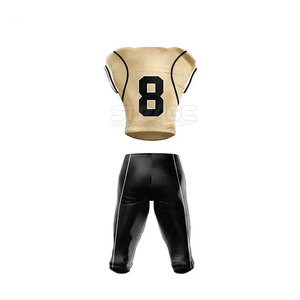 Uniforme de football américain personnalisé pour hommes - Respirant, grande taille, manches courtes, évacuation de l'humidité, 100% polyester, vêtements d'équipe - Product Image 2