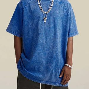 Logo personnalisé OEM T-shirt pour hommes 100% coton à épaules tombantes T-shirt d'été vierge pour hommes T-shirts surdimensionnés à col épais et délavés à l'acide - Product Image 4