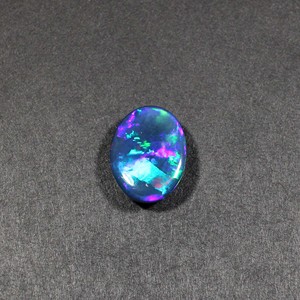 Vente chaude 6.40 Cts Noir Opale 18x13mm Ovale Cabochon Multi Feu Anneau Taille Lâche Pierres Précieuses Fabrication de Bijoux Artisanat Fournitures" - Product Image 6