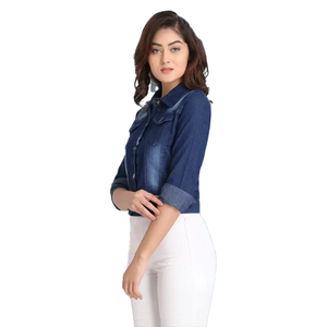 ซัพพลายเออร์จากบังกลาเทศ เสื้อแจ็คเก็ตยีนส์ผู้หญิงไซส์ใหญ่ คุณภาพพรีเมียม ราคาส่งถูก ผ้าฝ้ายระบายอากาศ ดีไซน์สั่งทำได้ - Product Image 3