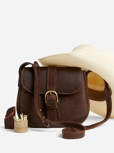 Bolso Bandolera de Cuero Genuino Marrón Oscuro para Mujer, Bolso Cruzado Vintage con una Sola Correa, Cierre de Cremallera, Resistente al Agua, Bonito y Pequeño, Ideal para Regalo - Product Image 5