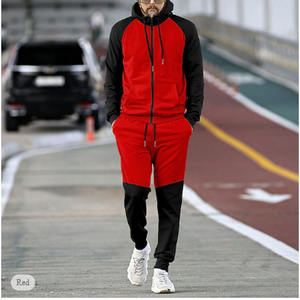 Vêtements de sport pour hommes en plein air, 100% coton respirant, extensible dans quatre directions, ensemble de survêtement 2 pièces - Product Image 6