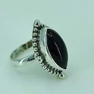 Navya <b>Craft</b> 925 Sterling Silver Handmade Women's <b>Ring</b> Black Onyx Marquise Boho Jewelry Gemstone Licensed Private Size 6.0 Gift - Product Image 6