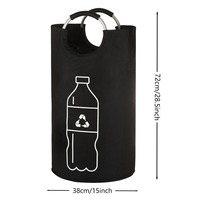 Poubelle de recyclage de collecteur de bouteilles 85L pour bouteilles en verre en plastique Poubelle de recyclage extérieure avec poignée en aluminium