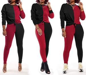 ชุดวอร์มสองชิ้นสำหรับผู้หญิงชุดวอร์มเสื้อสเวตเชิ้ตแขนยาวและกางเกงขายาวกำหนดเองล่าสุด - Product Image 1