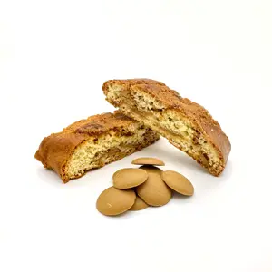 High quality handmade Italian biscuits - sweet hard texture - Cantucci with caramel 200g bag