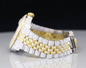 Joyería de calidad superior GRA certificado VVS Moissanite diamante automático Hip Hop Jubilee cinturón forma redonda Dial reloj de pulsera de lujo - Product Image 4