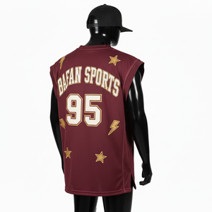 Camiseta de Baloncesto para Hombre, de Alta Calidad, 180 GSM, Malla Deportiva de Poliéster, Ligera, Transpirable, con Logotipo Personalizado por Transferencia Térmica - Product Image 5