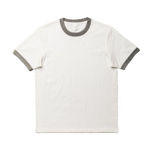 T-Shirt 100% coton pour hommes de haute qualité personnalisé Ringer Organic Knitted Hip Hop Plain Dyed Techniques Ringer T-shirts pour hommes - Product Image 3