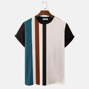เสื้อยืดผู้ชายคอกลมแขนสั้นสำหรับผู้ชายเสื้อลำลองทรงโอเวอร์ไซส์ดีไซน์ใหม่โลโก้แบบกำหนดเอง - Product Image 6
