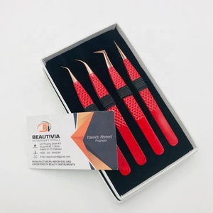 Pince à épiler en acier inoxydable durable avec poignée diamantée avec pointe pointue et Volume testé à la main - Product Image 5