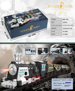 Set de <span class=keywords><strong>Tren</strong></span> de Vapor Vintage Premium Directo, 3 Vagones, con Batería de Iones de Litio de 3.7V, Rociador de Agua, Luces LED y Sonido Simulado Incluidos - Product Image 3