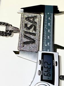 925 Sterling Silver Hip Hop Jewelry <b>Pendant</b> Diamond Cuben <b>Chain</b> Diamond Moissanite Luxury <b>Pendant</b> for <b>Men</b> - Product Image 3