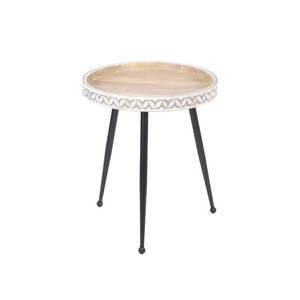 Table d'appoint Art déco noire en incrustation d'os écologique pour bar à usage multiple entrée salon Diwali Hall meilleur prix de gros - Product Image 1