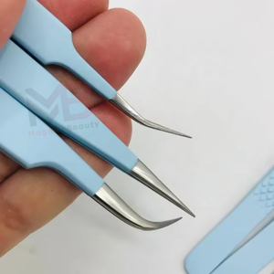 แหนบต่อขนตาสแตนเลสแบบปรับแต่งได้ แบรนด์ส่วนตัว สำหรับสุภาพสตรี แบบตรง 90 องศา - Product Image 4