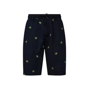 Bermudas écologiques de haute qualité avec impression intégrale Texture tissée Bouton zippé à lacets Cravates à cordon de serrage Coupe décontractée - Product Image 3