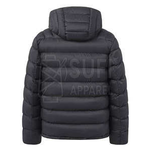 Low Price High Quality Custom Logo Front Printed <b>Winter</b> Unisex Hooded Puffer Jacket Plus Size Windproof Eco-Friendly Casual - Product Image 2
