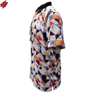 2025 Logo personnalisé chemises de golf durables surdimensionné Polyester Spandex absorbant l'humidité solide motif toile tissu - Product Image 5