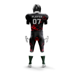 W4G Ensembles d'uniformes de football américain unisexes personnalisés de haute qualité 100% polyester imprimé par transfert thermique respirant grande taille - Product Image 2