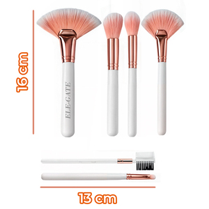 Juego de 8 Brochas de Maquillaje de Pelo Sintético Súper Suave, Incluye Brochas para Pestañas, Cejas y Rostro, con Brocha para Difuminar - Product Image 5