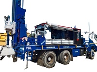 Plateforme de forage de puits d'eau de 300 mètres, plateforme de forage montée sur camion avec compresseur d'air, machine de forage montée sur camion à vendre
