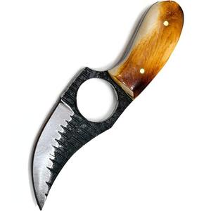 Portable bricolage qualité acier damas chasse dépouillement couteau os poignée multi-usage lame Applications industrielles OEM personnalisable - Product Image 6