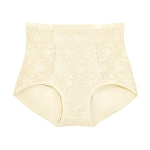 OEM Customized Logo Large Waist Low-Rise Bikini <b>Briefs</b> Breathable Lace Jacquard Seamless Fabric Everyday Boyshort Plain Dyed - Product Image 4