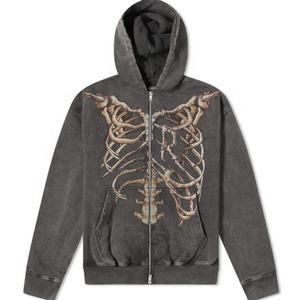 Venta al por mayor de alta calidad logotipo personalizado e impresión bordado ecológico impermeable hombres cremallera sudaderas con capucha poliéster/tela de algodón - Product Image 3